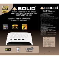 SOLID HDS2X7290 DVBS2X HEVC 8bits H265 FreeToAir SetTop Box